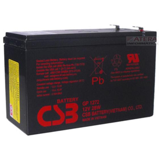 Bateria CSB GP1272 12 V / 7,2 Ah 28 W para nobreaks, 5 anos Menor preço em Bateria CSB GP1272 12 V / 7,2 Ah 28 W para nobreaks, 5 anos