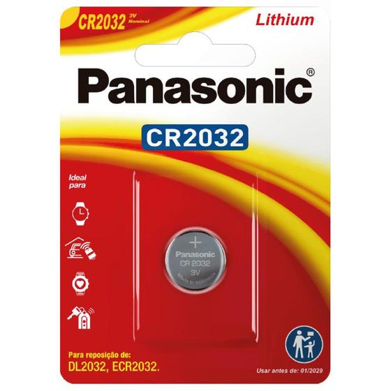 Imagem de Bateria de Lithium Botão CR 2032 Panasonic - kit c/10 unidades