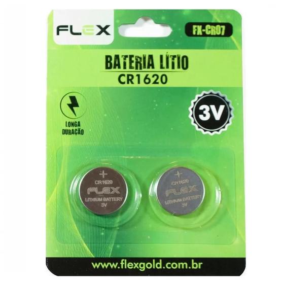 Imagem de Bateria De Lítio Cr 1620 Flex Cartela Com 2 Unidades