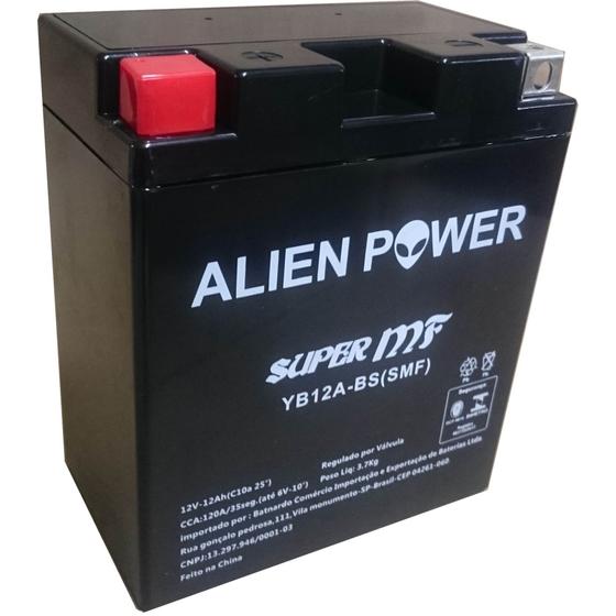 Imagem de Bateria de moto Alien Power SELADA YB12AA 12ah Cb 400 450