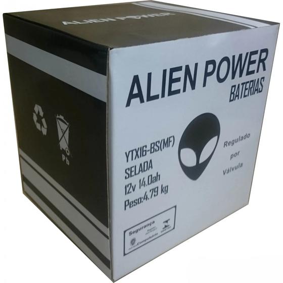 Imagem de Bateria de moto Alien Power SELADA YTX16BS / YTX20CH-BS 16ah Vulcan 1500 Intruder