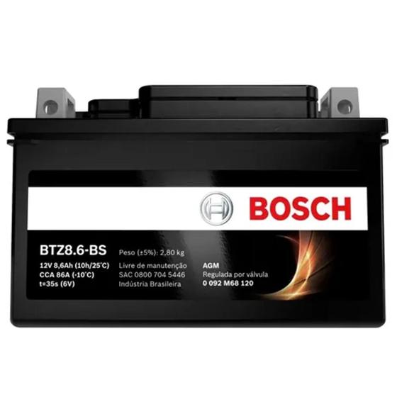 Bateria de Moto BTZ8.6-BS 8,6AH 12V Selada - Bosch Menor preço em Bateria de Moto BTZ8.6-BS 8,6AH 12V Selada - Bosch