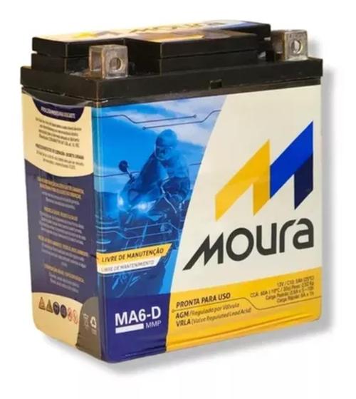 Imagem de Bateria de Moto Original Moura MA6-D (6AH) Honda, Yamaha, Suzuki