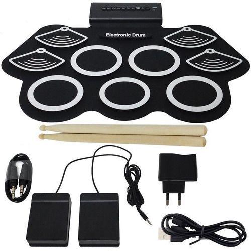 Imagem de Bateria Eletronica Digital Musical Portátil Kit Completo Kh-w562