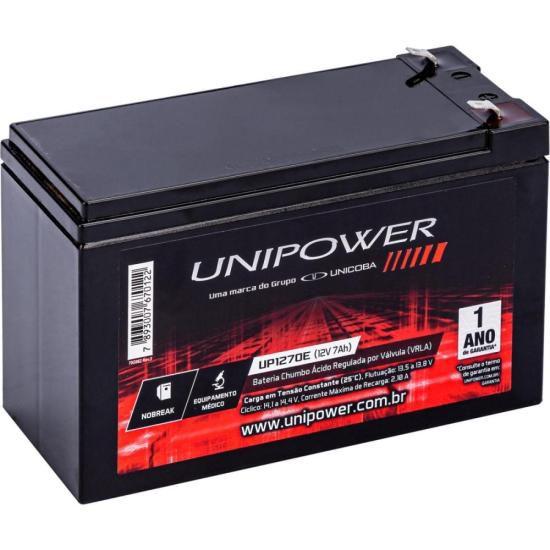 Bateria Estacionária Selada 12V 7Ah VRLA UP1270E Unipower Menor preço em Bateria Estacionária Selada 12V 7Ah VRLA UP1270E Unipower