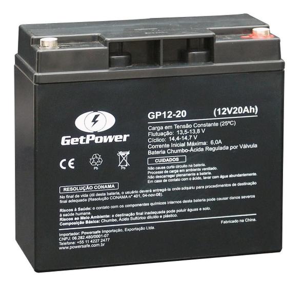 Imagem de Bateria Gel Selada 12v 20ah AGM - Get Power