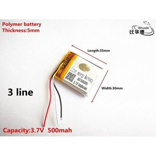 Imagem de Bateria Gps E Eletronicos 3,7 V 500 Mah Nova 3 Fios 3.7v