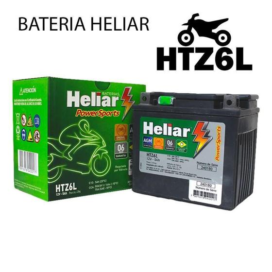 Imagem de Bateria Heliar 5ah Htz6l Moto Honda Cg Titan/fan 125/150/160