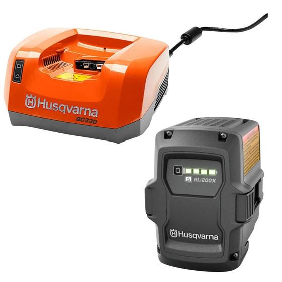 Imagem de Bateria Husqvarna Bli200x 36v Carregador Rápido Qc330 Bivolt