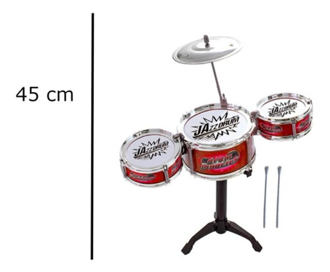 Imagem de Bateria Infantil Bateria Acústica Brinquedo Pop Star