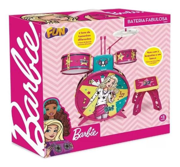 Imagem de Bateria Infantil Da Barbie F00047 Fun Divirta-Se