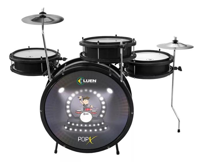 Imagem de Bateria Infantil - Luen - Pop X -- Kids Brinquedos -- Preta