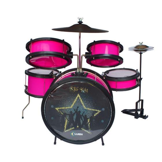 Imagem de Bateria Infantil Luen Star Kids Rosa