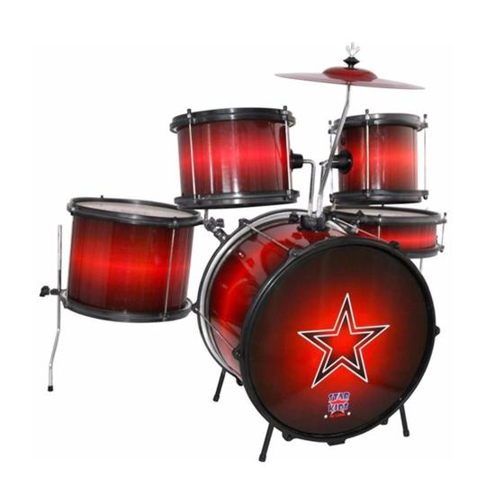 Imagem de Bateria Infantil Star Kids Vermelho 44000Vm - Luen