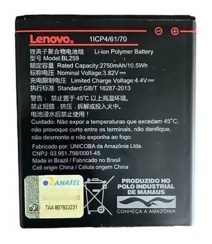 Imagem de Bateria Lenovo Bl259 Vibe K5 K3 C2 Bl-259 A6020