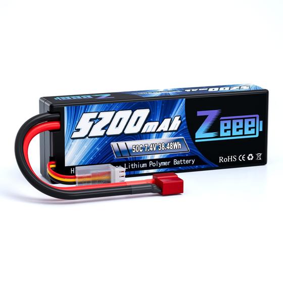 Imagem de Bateria Lipo Zeee 2S 5200mAh 7.4V 50C com Conector Deans T