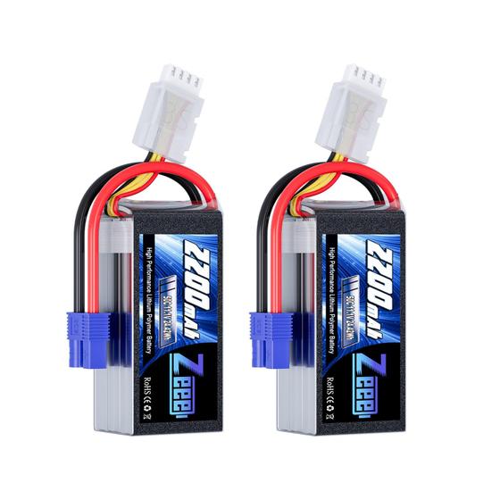 Imagem de Bateria Lipo Zeee 3S 2200mAh 11.1V 50C com Conector EC3 (2 Unidades)