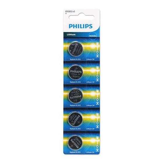 Bateria litio 3 volts - com 5 unidades - CR2032 - Philips Menor preço em Bateria litio 3 volts - com 5 unidades - CR2032 - Philips