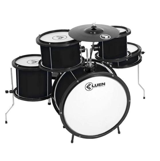 Imagem de Bateria Luen Infantil Pop Kids Preto Fosco