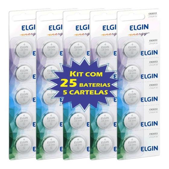 Bateria Moeda Cr2032 3v Lithium Elgin Menor preço em Bateria Moeda Cr2032 3v Lithium Elgin