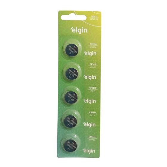 Bateria Moeda Pilha Cr1616 3v Elgin 1 Blister C/ 5 Unidades Menor preço em Bateria Moeda Pilha Cr1616 3v Elgin 1 Blister C/ 5 Unidades