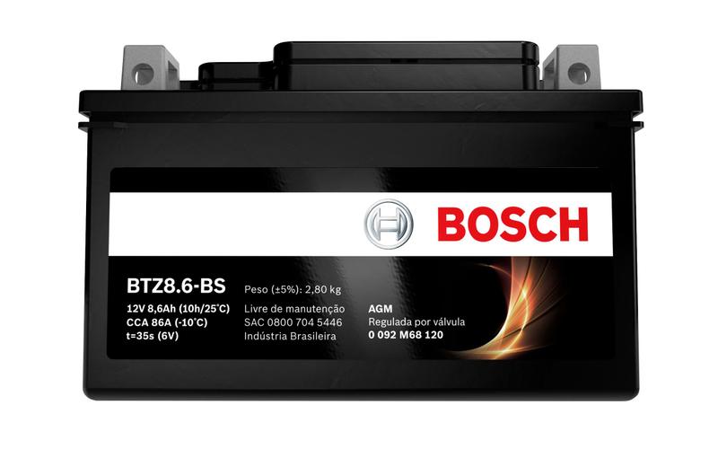 Imagem de Bateria Moto Honda Cb 500 8.6ah Bosch Btz8.6-bs (ytz10s)