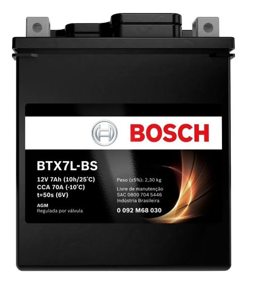 Imagem de Bateria Moto Honda Trx 350 Fm Bosch 7ah (ytx7l-bs)