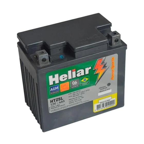 Menor preço em Bateria Moto HTZ5L CG 125/160 NXR 125 Heliar 4Ah Selada