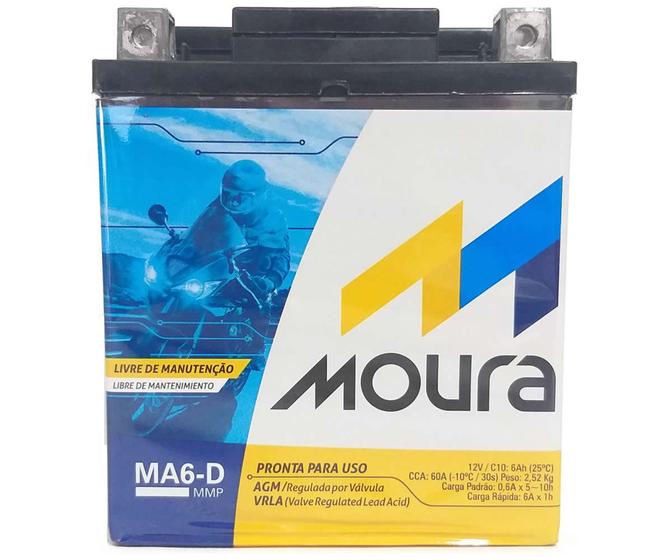 Bateria moto moura selada 6a cb 300 cbx twister 250 falcon 400 fazer tenere lander cbr 250 lead 0100 é boa?