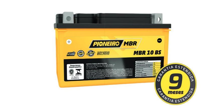 Imagem de Bateria Moto Pioneiro Mbr 10 Bs 12v 8,6ah- Cb500