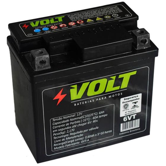 Bateria Moto Volt Selada 6 Amperes 12v Menor preço em Bateria Moto Volt Selada 6 Amperes 12v