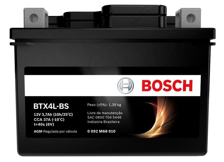 Bateria Moto Web 100 12v 4ah Bosch Btx4l-bs Menor preço em Bateria Moto Web 100 12v 4ah Bosch Btx4l-bs