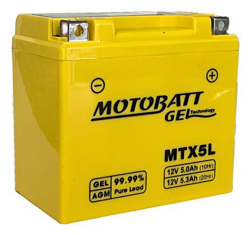 Imagem de Bateria Motobatt 5ah Cg Titan Start Bros Nxr Mtx5l