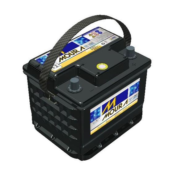 Imagem de Bateria Moura 48 Amperes 12 Volts Polo Positivo Lado Direito 24 Meses de Garantia Livre de Manutenção