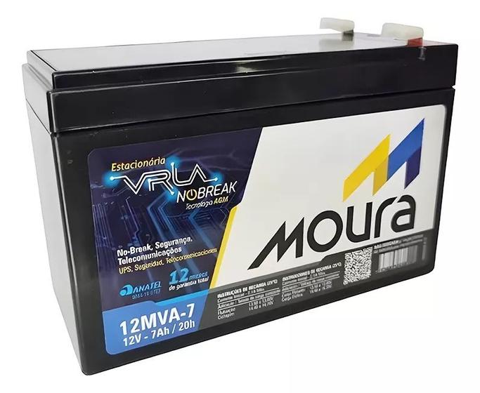 Imagem de Bateria moura crlv 12v7a - alarme - nobreak - equipamento de saude