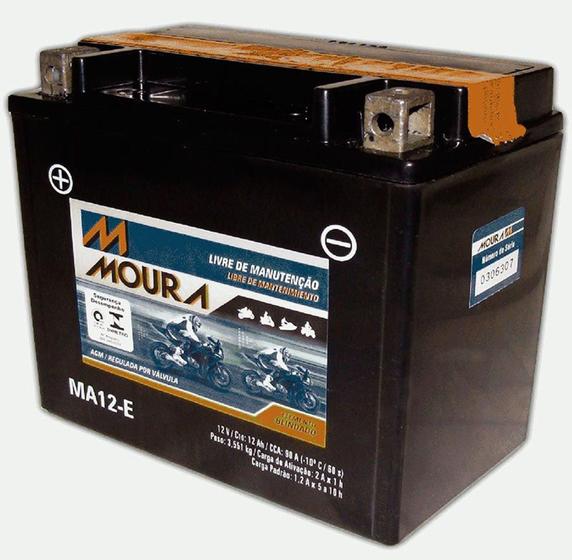 Imagem de Bateria Moura Moto 12Ah MA12-E Selada BMW/F800/Mirage/VStorm