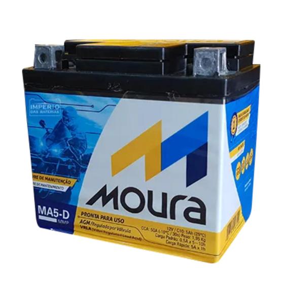 Bateria Moura Para Moto 5ah Original MMP 5-D Menor preço em Bateria Moura Para Moto 5ah Original MMP 5-D