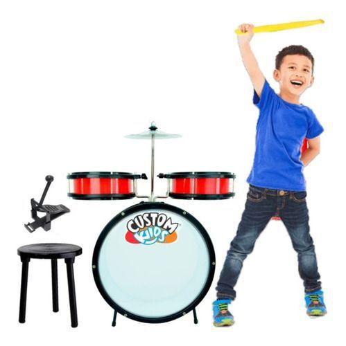 Imagem de Bateria Musical Infantil Custom Sound Kids Ckdm3 Completa