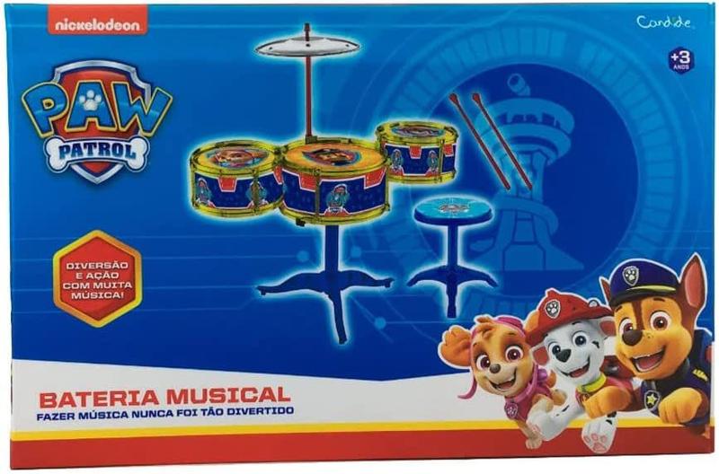 Bateria Musical Patrulha Canina Candide - Bateria / Tambor de Brinquedo ...