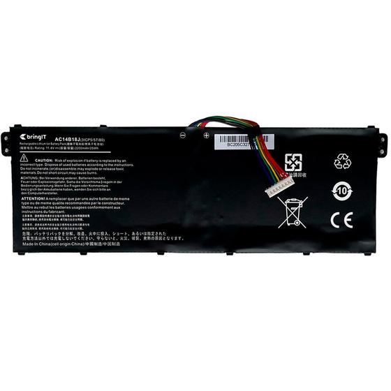 Imagem de Bateria Notebook Compatível Acer Aspire A515-51-52CT AC14B18J AC14B8K - Polimero-11.4V 3.600mAh 41Wh- Black