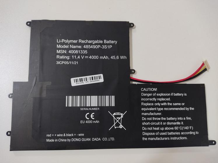 Bateria Notebook EVOO EVC1561 EVC1562 45.6WH 11.4V 4000MAH Bateria