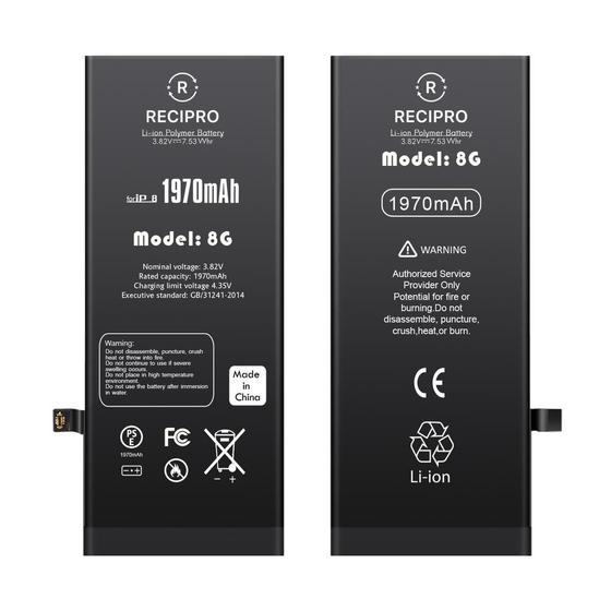 Imagem de Bateria P/ iPhone 8 Original Recipro 1970 mAh A1863 A1905 A1906 Mostra Saúde 100%