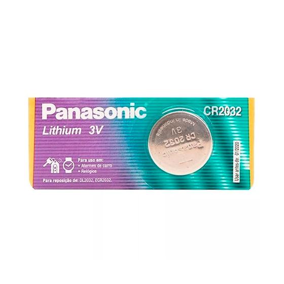 Imagem de Bateria Panasonic de Lithium Botão CR2032 3V com 1 Unidade