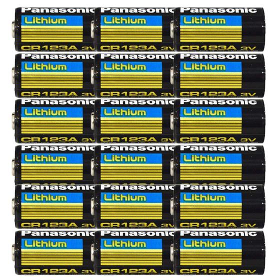 Imagem de Bateria Panasonic Lithium CR123A 3V 1.55Ah (pacote com 16)