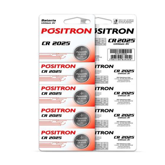 Imagem de Bateria Para Controle Remoto Positron 5 Unidades CR2025