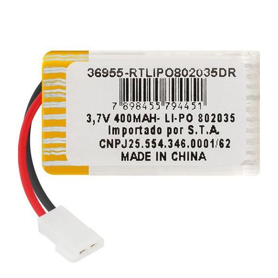 Imagem de Bateria para Drone Recarregável 3,7V 400MAH 802035