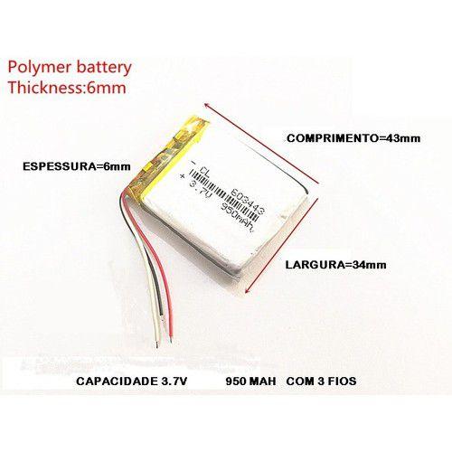 Imagem de Bateria para Gps  Tv 5 Polegada 3 Fios 950mah.