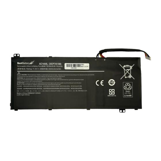 Imagem de Bateria Para Notebook Acer Aspire Vx15 Vx5-591g Ac14a8l