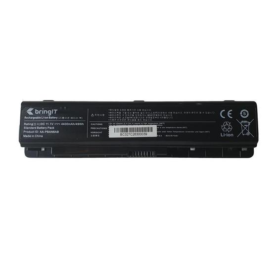 Imagem de Bateria para notebook bringIT compatível com Samsung Part Number AA-PLAN9AB 4400 mAh Preto
