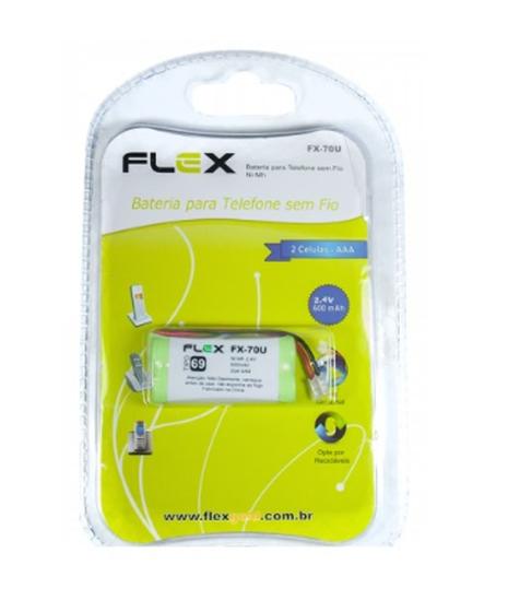 Bateria Para Telefone Sem Fio 2,4v 600mah AAA Flex Fx-70U Menor preço em Bateria Para Telefone Sem Fio 2,4v 600mah AAA Flex Fx-70U